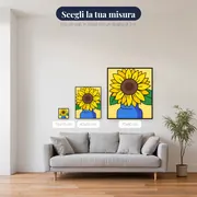 Girasole nel Vaso Blu – misure disponibili