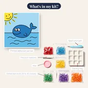 Smiling Blue Whale – kit contents