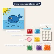 Balena Blu tra Onde e Sole – contenuto del kit