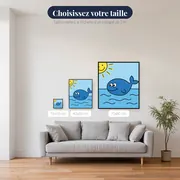 Baleine bleue au soleil – tailles disponibles