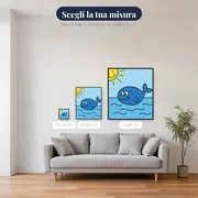 Balena Blu tra Onde e Sole – misure disponibili