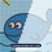 Vrolijke Blauwe Walvis – close-up van de steentjes