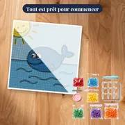 Baleine bleue au soleil – kit prêt à commencer