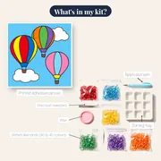 Colorful Hot Air Balloons – kit contents