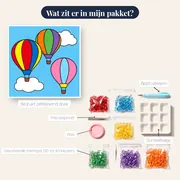 Drie kleurrijke luchtballonnen – inhoud van het pakket