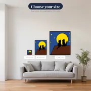 Black Cats Beneath the Yellow Moon – available sizes