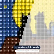 Black Cats Beneath the Yellow Moon – diamond close-up