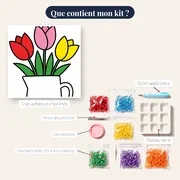 Trois Tulipes dans un Vase Blanc – contenu du kit