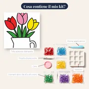 Tre Tulipani nel Vaso Bianco – contenuto del kit
