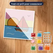 Voilier au coucher du soleil – kit prêt à commencer