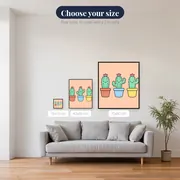 Smiling Cacti in Colorful Pots – available sizes