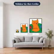 Fröhlicher Fuchs auf grüner Wiese – verfügbare Größen