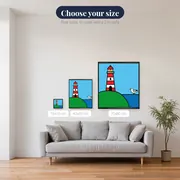 Red and White Lighthouse – available sizes