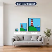 Rode Vuurtoren aan Zee – beschikbare formaten