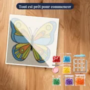 Papillon Symétrique aux Couleurs Vives – kit prêt à commencer
