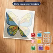 Farfalla Geometrica dai Colori Vivaci – kit pronto per iniziare