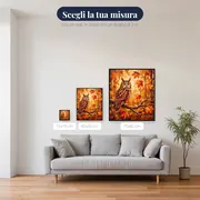 Gufo dalle Orecchie nel Bosco d’Autunno – misure disponibili