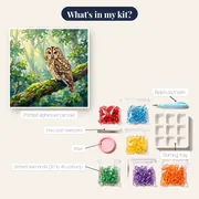 Misty Woodland Tawny Owl – kit contents