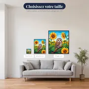 Petite Chouette aux Tournesols – tailles disponibles