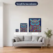 Gufo Mandala dai Colori Vivaci – misure disponibili