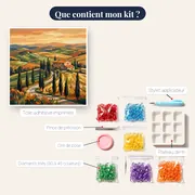 Colline Toscane à l’Heure Dorée – contenu du kit