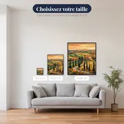 Colline Toscane à l’Heure Dorée – tailles disponibles
