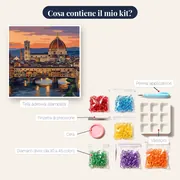 Firenze al Tramonto sul Fiume – contenuto del kit