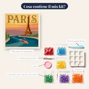 Torre Eiffel al tramonto – contenuto del kit