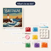 Brittany Lighthouse Travel Poster – kit contents