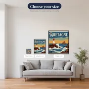 Brittany Lighthouse Travel Poster – available sizes