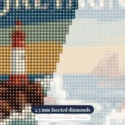 Brittany Lighthouse Travel Poster – diamond close-up