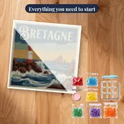 Brittany Lighthouse Travel Poster – kit ready to start
