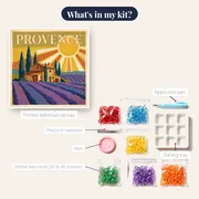 Provence Lavender Fields and Stone Farmhouse – kit contents