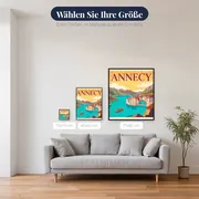 Türkisfarbener See von Annecy – verfügbare Größen