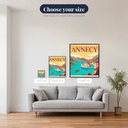 Annecy Turquoise Lake Poster – available sizes