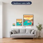 Barque sur le lac d’Annecy – tailles disponibles