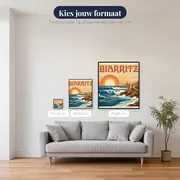 Vintage Biarritz aan Zee – beschikbare formaten