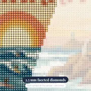 Biarritz Surfers at Sunset – diamond close-up