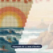 Affiche Vintage Surfeurs de Biarritz – gros plan des diamants