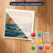 Affiche Vintage Surfeurs de Biarritz – kit prêt à commencer