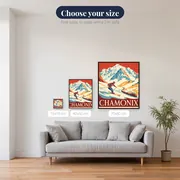 Snowy Chamonix Train Poster – available sizes