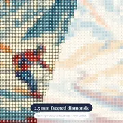 Snowy Chamonix Train Poster – diamond close-up