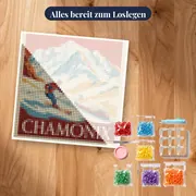 Roter Zug am Mont Blanc – Set bereit zum Loslegen