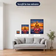 Buddha Dorato sul Loto Rosa – misure disponibili
