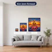 Gouden Boeddha op Roze Lotus – beschikbare formaten