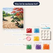 Japanischer Zen-Garten mit rotem Ahorn – Inhalt des Sets