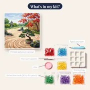 Raked Sand Japanese Garden – kit contents