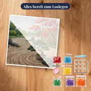 Japanischer Zen-Garten mit rotem Ahorn – Set bereit zum Loslegen