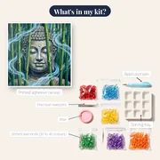 Serene Buddha Among Bamboo – kit contents