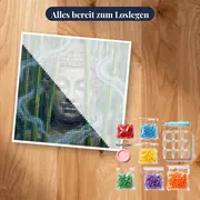 Buddha-Kopf im Bambusnebel – Set bereit zum Loslegen